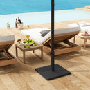 Base per Ombrellone Quadrata 44x44x30 cm da 14.5 kg  in HDPE e Cemento Nero   