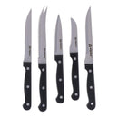 Set Coltelli In Acciaio + Ceppo Portacoltelli Legno 22 Pezzi con Forbici Cucina Alpina