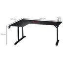 Scrivania da Gaming Angolare 168x109x78 cm in MDF e Metallo Nero