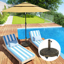 Base per Ombrellone Rotonda 21 kg con Ruote e Freni in Resina Bronzo      