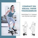 Stepper per Allenamento Palestra con Display LDC e 2 Fasce Elastiche Umbro      