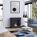 Camino a Bioetanolo da Pavimento 95x28x87 cm Flig San Jose Light Nero