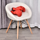 Punching Ball Regolabile Altezza 136-154 cm con Guanti per Allenamento Rosso      