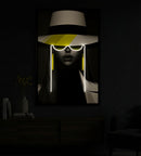 Stampa con LED su Tela Margot 80x4x120 cm in Tela e Plastica e MDF Multicolor      