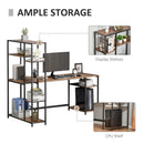 Scrivania da Ufficio 70x90x148,5 cm in Metallo e MDF Nero e Color Noce