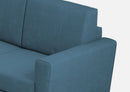 Divano Angolare 6 Posti 288x248x85 cm Yasel in Tessuto Avio