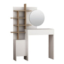 Mobile da Bagno con Specchio 105x35x151 cm in MDF Mup Bianco Rovere