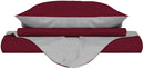 Copripiumino con Sacco e Federe Doubleface Bordeaux\/Grigio Chiaro Varie Misure