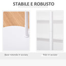 Lampada da Terra con Paralume 45x27x165 cm E27 in Metallo e Tessuto Biano Crema