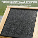 Armadio da Esterno per Attrezzi 82x50x190 cm con Ripiani Rimovibili in Legno di Abete Naturale      