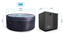 Vasca Idromassaggio Bagno di Ghiaccio da 3°C a 42°C Ø156x70 cm 5kW NetSpa Ice Grigia