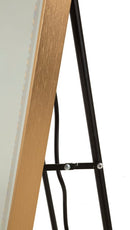 Specchio da Terra LED Simple Rett, 50x3x160 cm in Alluminio e Specchio Oro      