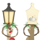 Lampione in Legno con Babbo Natale 45cm con Luce Led