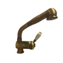 Rubinetto Cucina Miscelatore Monocomando con Doccetta Estraibile in Ottone Paini Ottone Antico