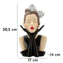 Vaso Donna Hollywood 17x14x30,5 cm in Resina Multicolor      