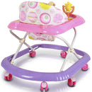 Girello Bambini per Primi Passi con Chiusura Salvaspazio e Console Gioco Rosa