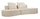 Divano Island Bianco 238x92x78 cm in Spugna e Poliestere Bianco