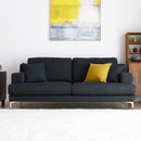 Divano 3 Posti 197x87x87 cm in Tessuto Grigio Scuro