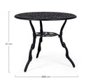 Tavolo da Giardino Ø80x67h cm Victoria Antracite