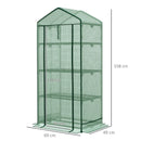 Serra da Giardino 4 Ripiani 69x49x158 cm in Acciaio Verde
