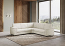 Divano Angolare 5 Posti 226x226x85 cm Marrak in Tessuto Latte