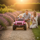 Macchina Elettrica per Bambini Fuoristrada Jeep Wrangler Rubicon 12V con Telecomando Rosa