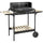 Barbecue a Carbonella 3 Ripiani e Vassoio 103x47x95 cm in Metallo Legno Nera