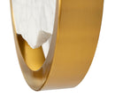 Lampada da Muro Marble 24x6x24 cm in Marmo e Ferro Oro e Marmo      