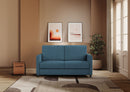 Divano 2 Posti 138x85x85 cm Karay in Tessuto Avio