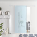 Porta Scorrevole Vetrata 90x205 cm Smerigliata 