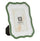 Cornice Margot Verde 17x1,4x21,9 cm in Zinco e Vetro Verde e Argento