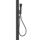 Doccia da Giardino in Alluminio Soffione Led e Doccino Sined Luna Alu D Nero 