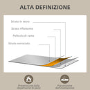 Specchio da Parete Rettangolare  50x70 cm in Vetro e MDF Nero      