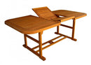 Tavolo Allungabile Rettangolare 150/200x90x74 h cm in Legno di Acacia Marrone