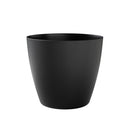 Vaso Rotondo Indoor e Outdoor Tera Bayon Kit Ash Ø35 cm in Plastica Antracite 