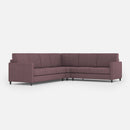 Divano Angolare 6 Posti 281x221x85 cm Karay in Tessuto Prugna