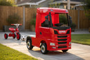 Camion Elettrico per Bambini 126x68x102 cm 24V Scania Rosso