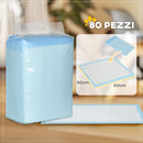 Set 80 Tappetini Assorbenti Traversine Igieniche 60x60 cm a 6 Strati 