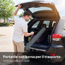 Ombrellone da Spiaggia Inclinabile Ø150x185 cm con Borsa per Trasporto in Poliestere e PA Grigio Scuro      