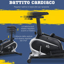 Bici Ellittica Magnetica 8 Livelli con Display LCD Nera