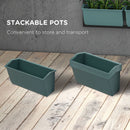 Orto Verticale a 3 Livelli con 6 Vasi 52x14x66 cm in Acciaio e Plastica Verde Scuro