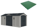 Pavimento per Casetta Box da Giardino 476x246x235 cm in Plastica Verde