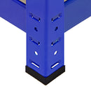 Set 5 Scaffali Senza Bulloni 90x45x180 cm con Connettori in Acciaio Blu 