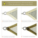 Tenda Vela da Giardino Rettangolare 3x4m in HDPE Crema 