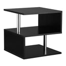 Tavolino Basso da Salotto in Legno Nero 50x50x50 cm 
