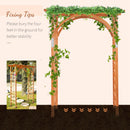 Arco da Giardino Pergola 160x60x215 cm in Legno Marrone Chiaro