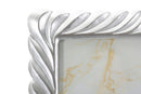 Cornice Carvy 26,3x1,6x31,2 cm in Resina e Vetro Argento      
