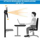 Carrello Supporto per TV 32"-65" Vesa 60x40 cm in Acciaio Nero