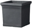 Vaso 35x35x34,6 cm in Polietilene Quadro Millerighe 35 Antracite