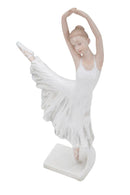 Ballerina Dicy 14x4,5x24 cm in Resina Bianco-6
